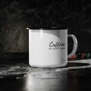 Caffeine: My Spirit Animal.  |  Enamel Camp Cup